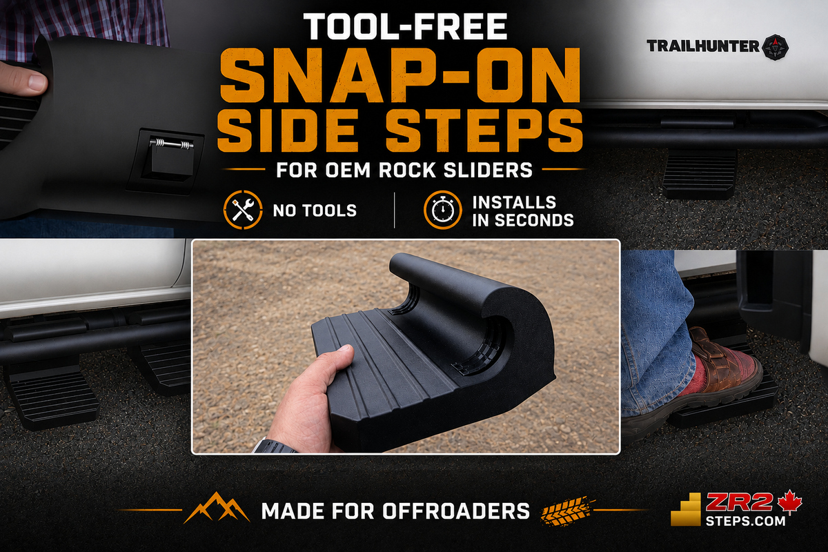Tacoma Trailhunter Premium Snap-On Steps - Low